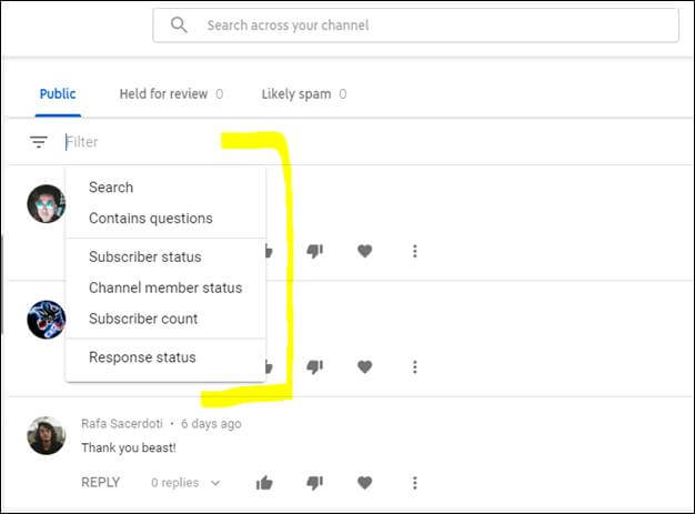 Guide - Youtube's New Enhanced Comment System For Channel Owners To Filter Comments Easily